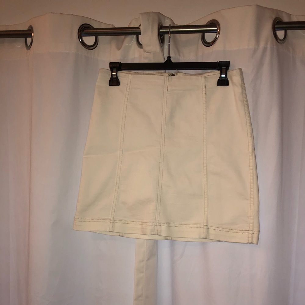 Free People Cream Mini Skirt